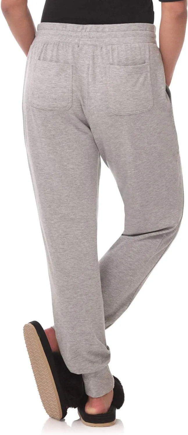 Rekucci Women's Loungewear Soft Knit Jogger Pant with Pockets