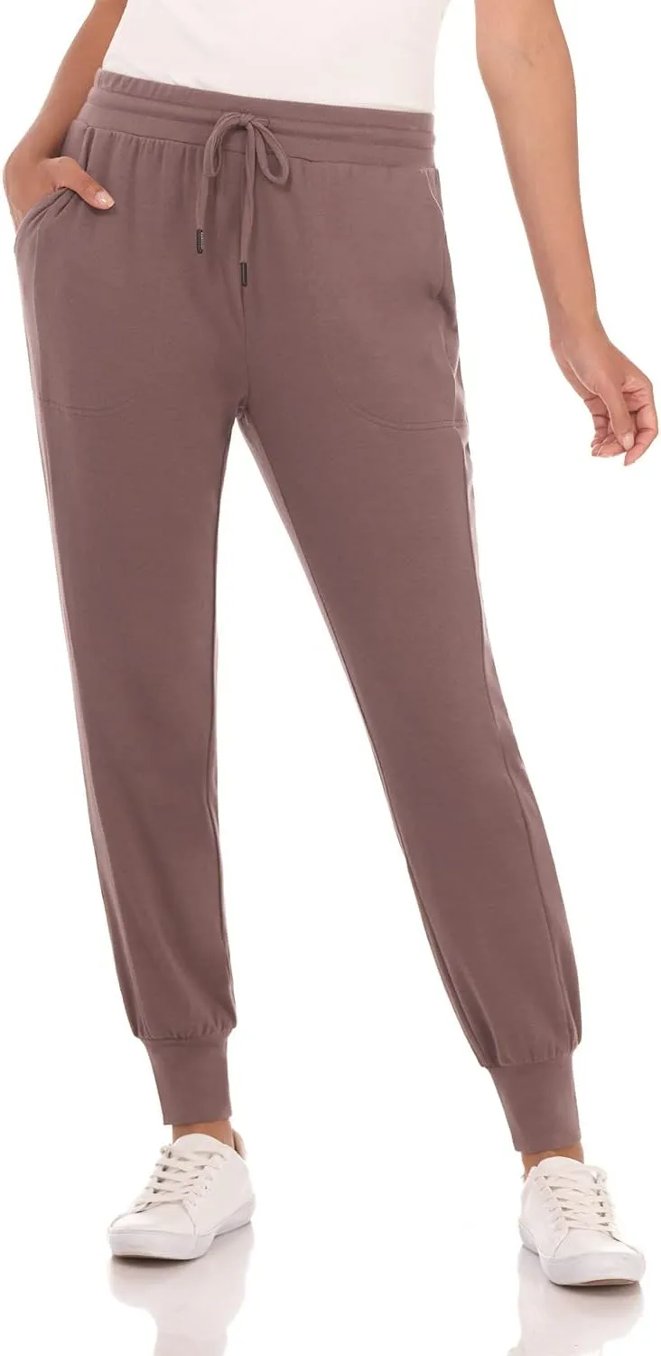 Rekucci Women's Loungewear Soft Knit Jogger Pant with Pockets