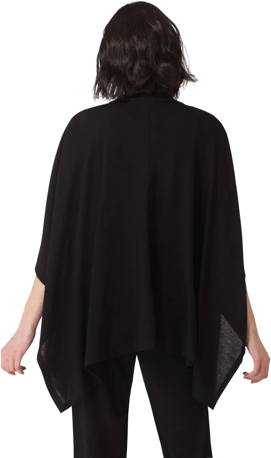 Rekucci Women's Loungewear Soft Knit Open Front Poncho Sweater