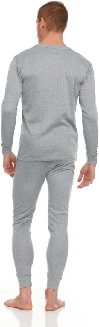 Rocawear 2-Pack Mens Long Underwear Set Thermal - Fleece Insulated Base Layer Shirt & Bottoms - Winter Inners/Undershirt