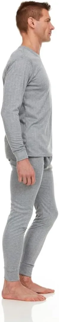Rocawear 2-Pack Mens Long Underwear Set Thermal - Fleece Insulated Base Layer Shirt & Bottoms - Winter Inners/Undershirt