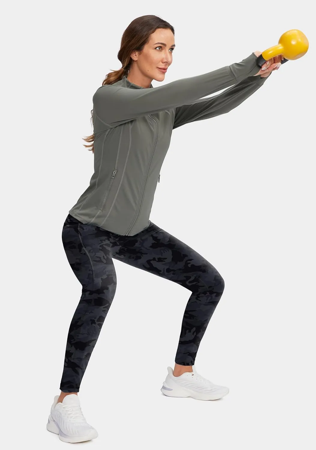 SANTINY Women's Fleece Lined Winter Leggings Water Resistant High Waisted Thermal Hiking Running Warm Pants Women Pockets