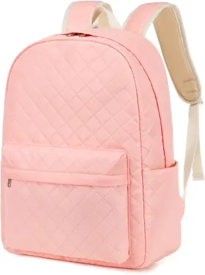School Backpack for Teens Girls Large Bookbag Water Resistant Lightweight Laptop Bag for Women Travel Daypacks, Pink-2