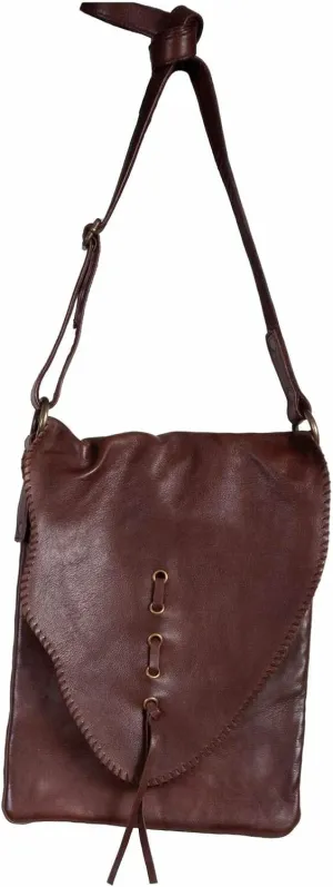 Scully Soft Leather Whipstitch Crossbody Handbag B185 **