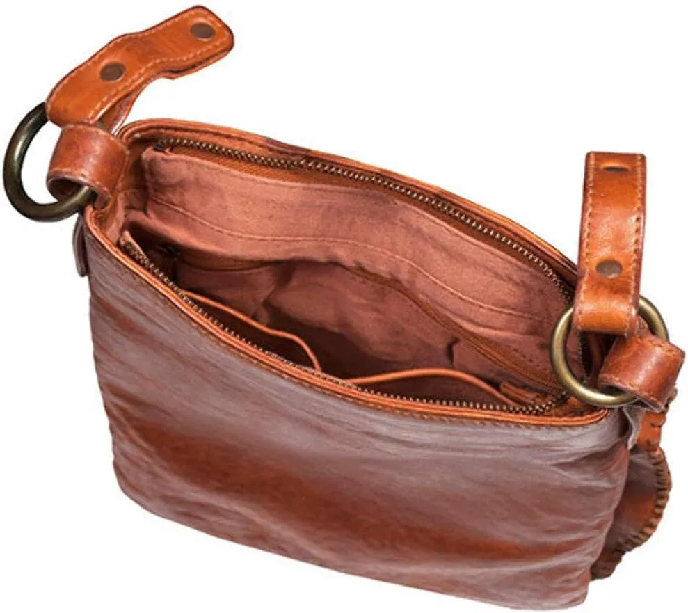 Scully Soft Leather Whipstitch Crossbody Handbag B185 **