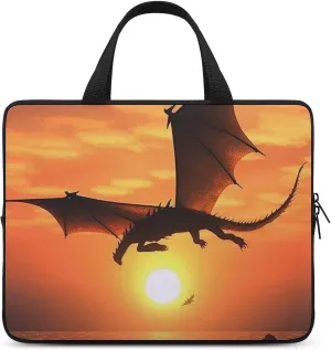 Sea Sunset Flying Dragon Laptop Bag Durable Laptop Sleeve Water-Resistant Notebook Bag for Computer Or Tablet
