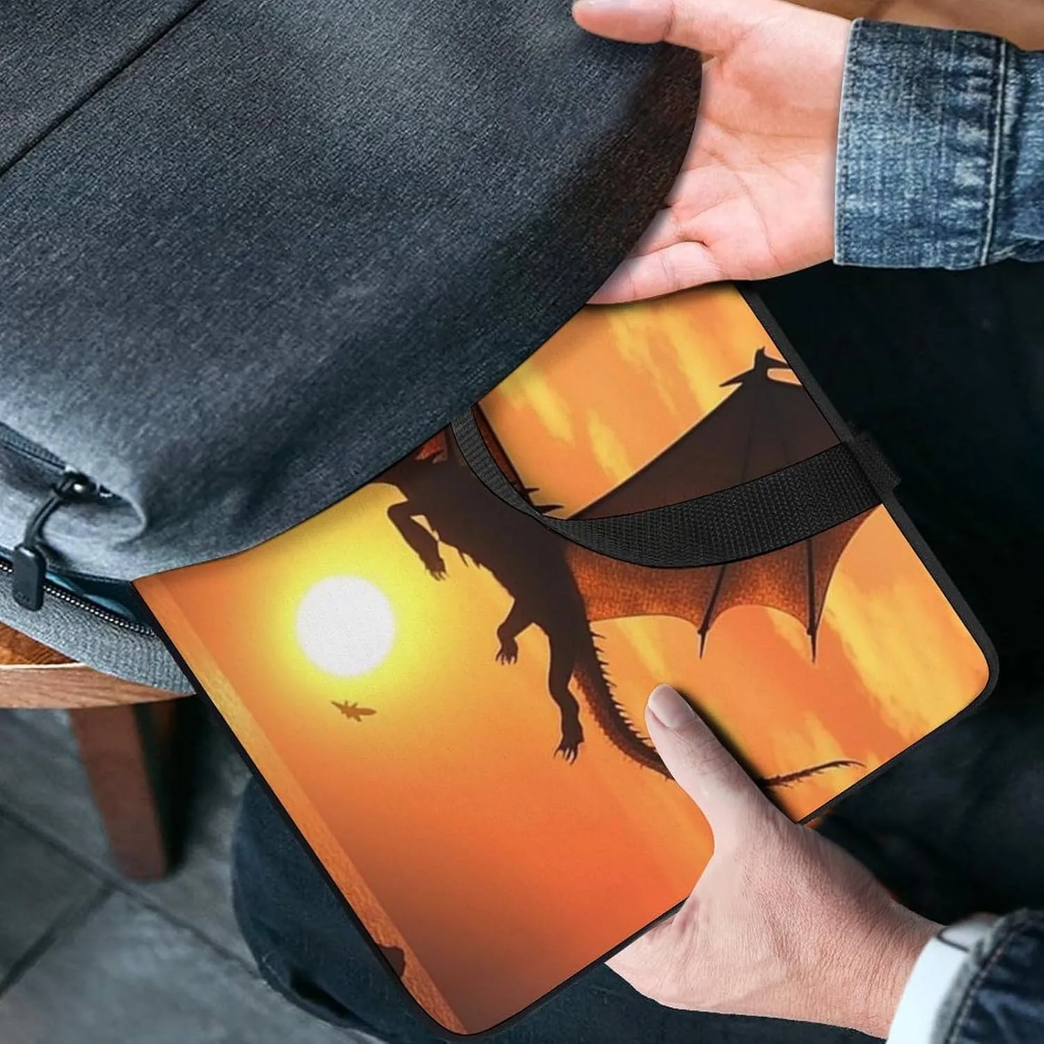 Sea Sunset Flying Dragon Laptop Bag Durable Laptop Sleeve Water-Resistant Notebook Bag for Computer Or Tablet