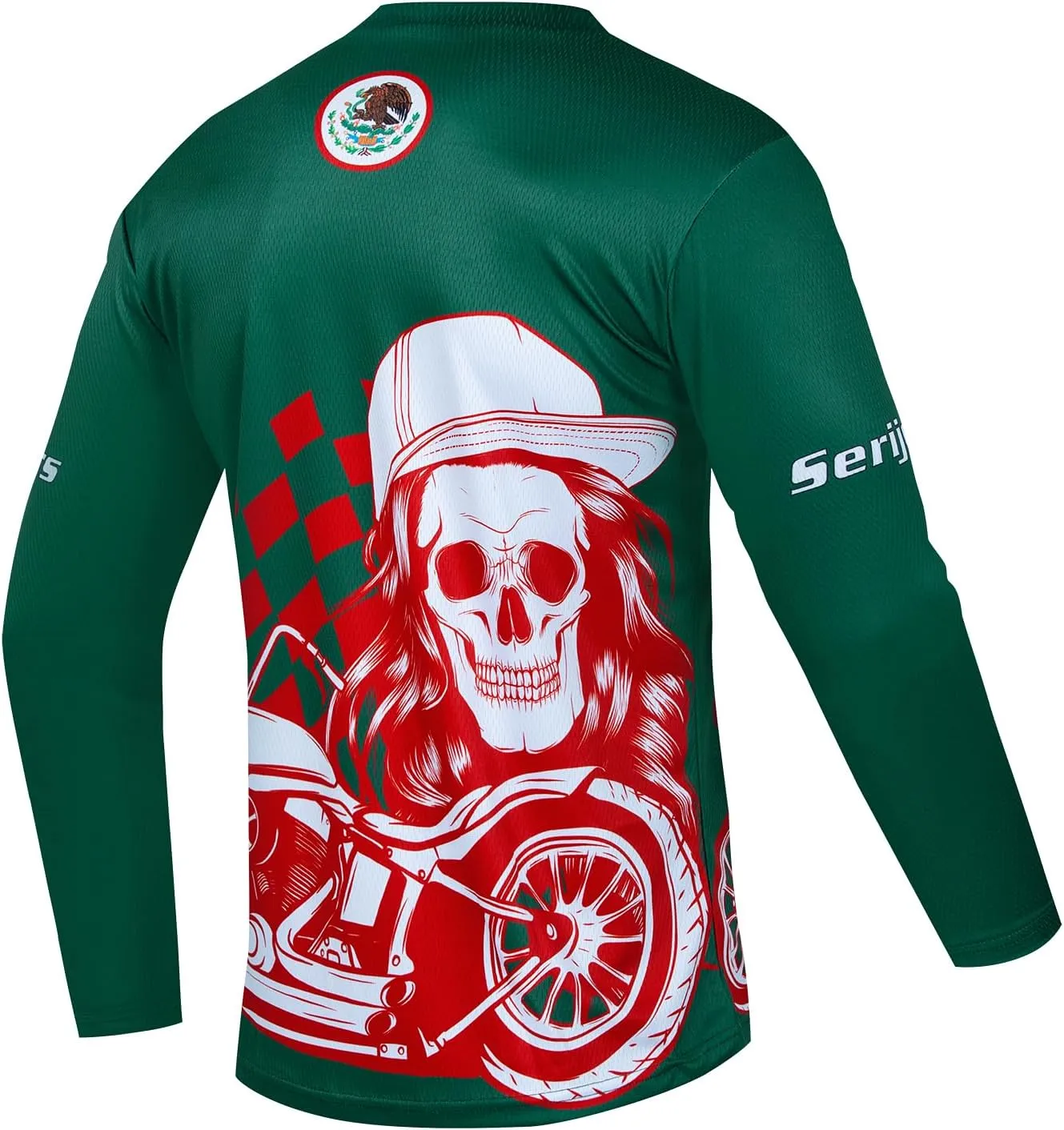 Serijoars Racing Men's Long Sleeve Off-Road Cycling Jersey Mountain Bike MTB Jersey Downhill&Motocross Shirts