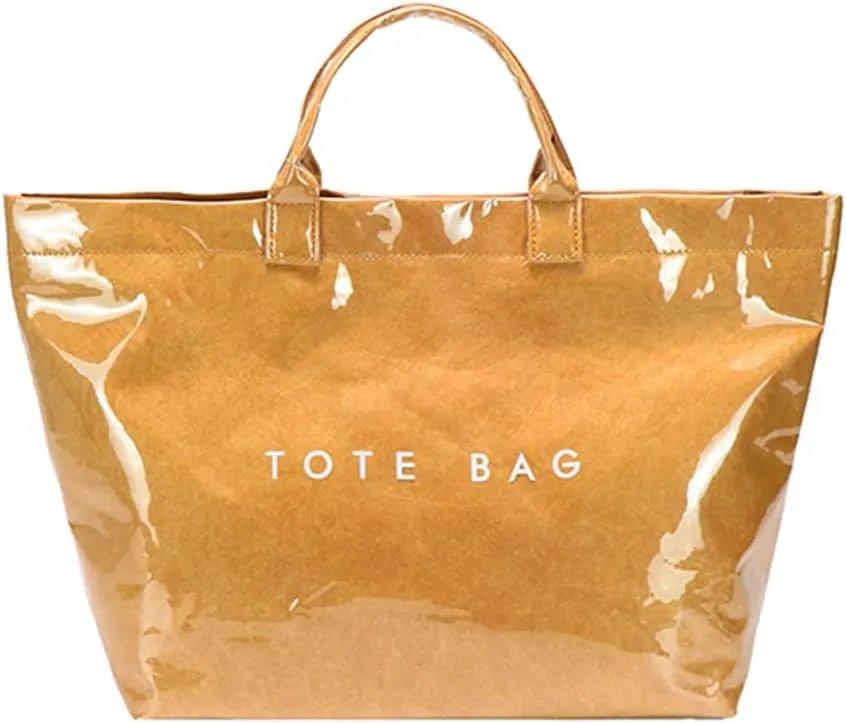 Simple Modern Fashion PVC Women Tote Bag,Tote Bag for Shopping Travel and More,Gift for Women's Fashion Accessory