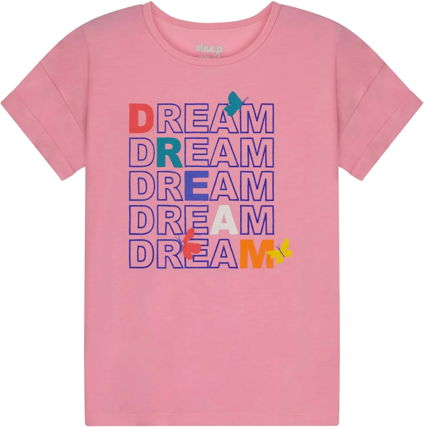 Sleep On It Girls Pajamas Short Sets 4 Piece Tank Top and Short Sleeve Summer Sleepwear for Kids (2 Full Sets)