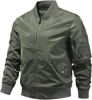 Spring Men's Jacket Outwear Cotton Padded Pilot Army Coat Varsity Windrunner