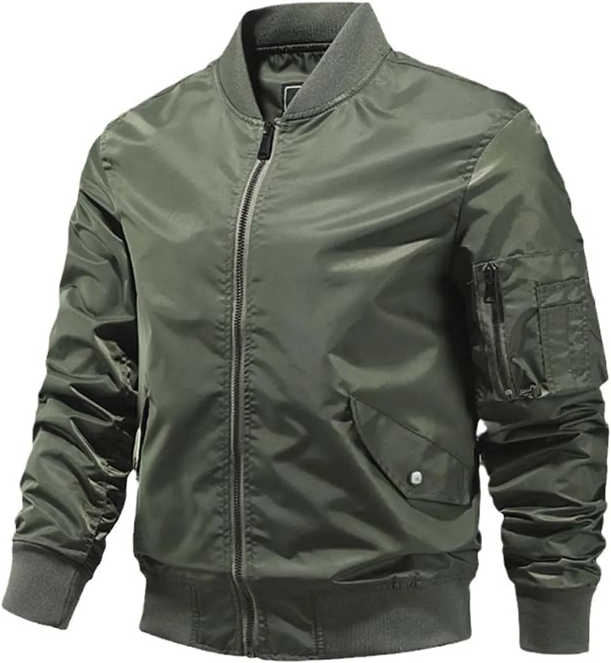 Spring Men's Jacket Outwear Cotton Padded Pilot Army Coat Varsity Windrunner
