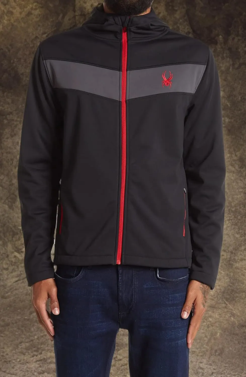 Spyder Men's Full Zip Hooded Soft Shell Jacket, Color Options
