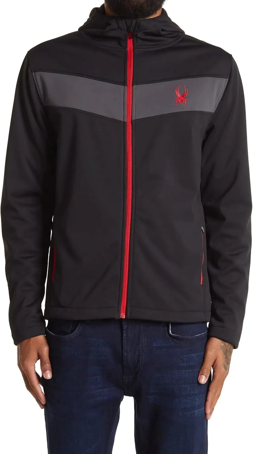 Spyder Men's Full Zip Hooded Soft Shell Jacket, Color Options