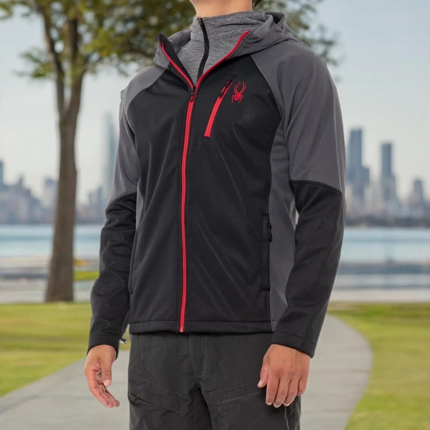 Spyder Men's Full Zip Hooded Soft Shell Jacket, Color Options