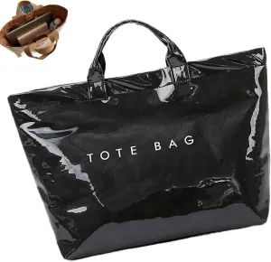 Stellaya Tote Bag, Women's PVC Kraft Paper Tote Bag, Stellaya Womens Letters Print Tote Bags
