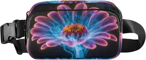 Surreal Flower Fanny Pack Water Resistant Waist Pack Sling Bag Purse for Women Men Travel Hiking
