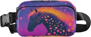 Surreal Horse Fanny Pack Water Resistant Waist Pack Sling Bag Purse for Women Men Travel Hiking