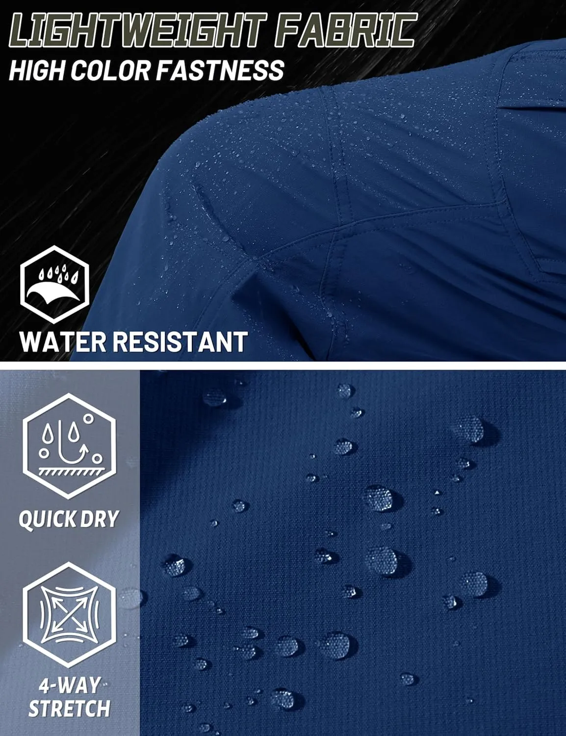 TACVASEN Men's Cargo Work Pants Construction Tactical Water Resistant Lightweight Outdoor Hiking Pants with 9 Pockets