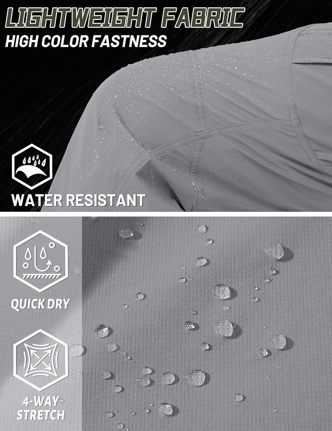 TACVASEN Men's Cargo Work Pants Construction Tactical Water Resistant Lightweight Outdoor Hiking Pants with 9 Pockets