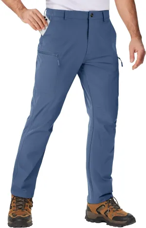 TACVASEN Men's Hiking Cargo Pants with 6 Pockets Lightweight Water Resistant Quick Dry Travel Work Pants Tactical Outdoor