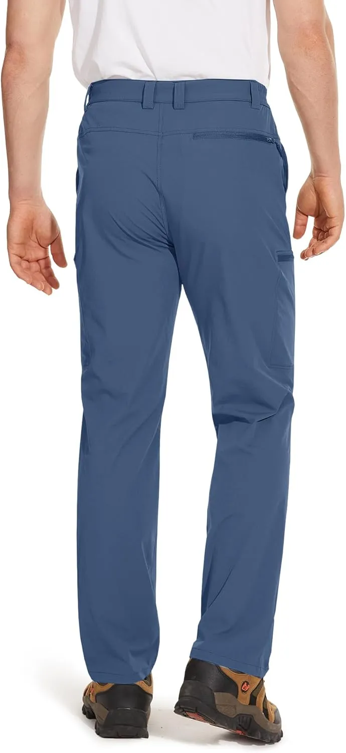 TACVASEN Men's Hiking Cargo Pants with 6 Pockets Lightweight Water Resistant Quick Dry Travel Work Pants Tactical Outdoor