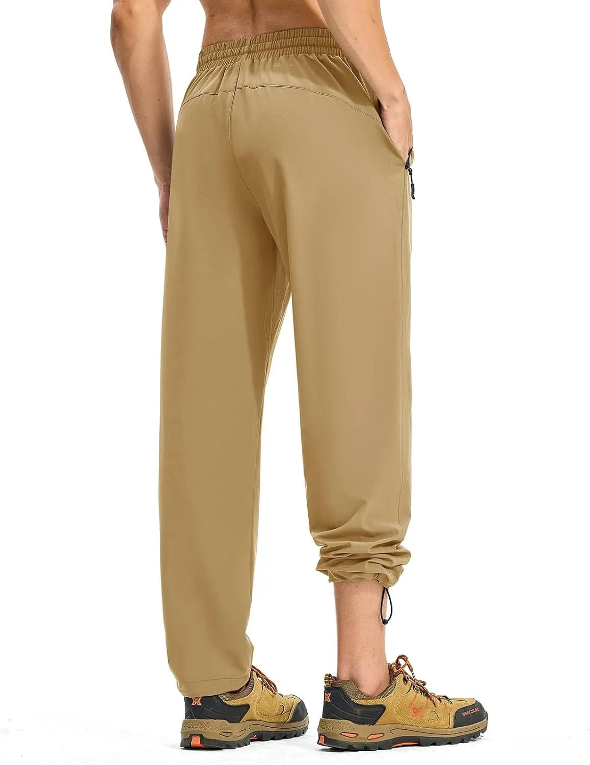 TBMPOY Mens Lightweight Hiking Pants Quick Dry Travel Fishing Water Resistant Workout Athletic Sweatpants Zipper Pockets