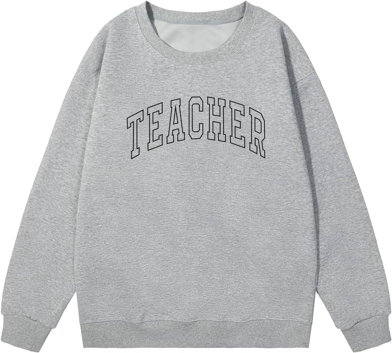 Teacher Sweatshirts for Women Cute Teacher Life Graphic Shirt Inspirational Long Sleeve Crewneck Loose Pullover Tops