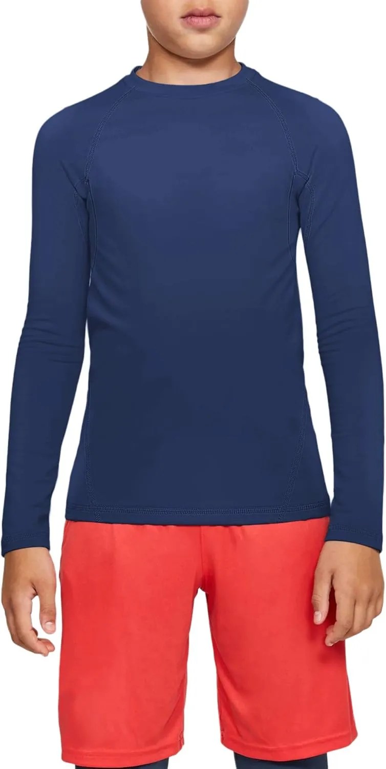 TELALEO 4, 3, 2, 5/1 Pack Boys' Girls' Compression Shirts Youth Long Sleeve Undershirt Sports Moisture Wicking Baselayer