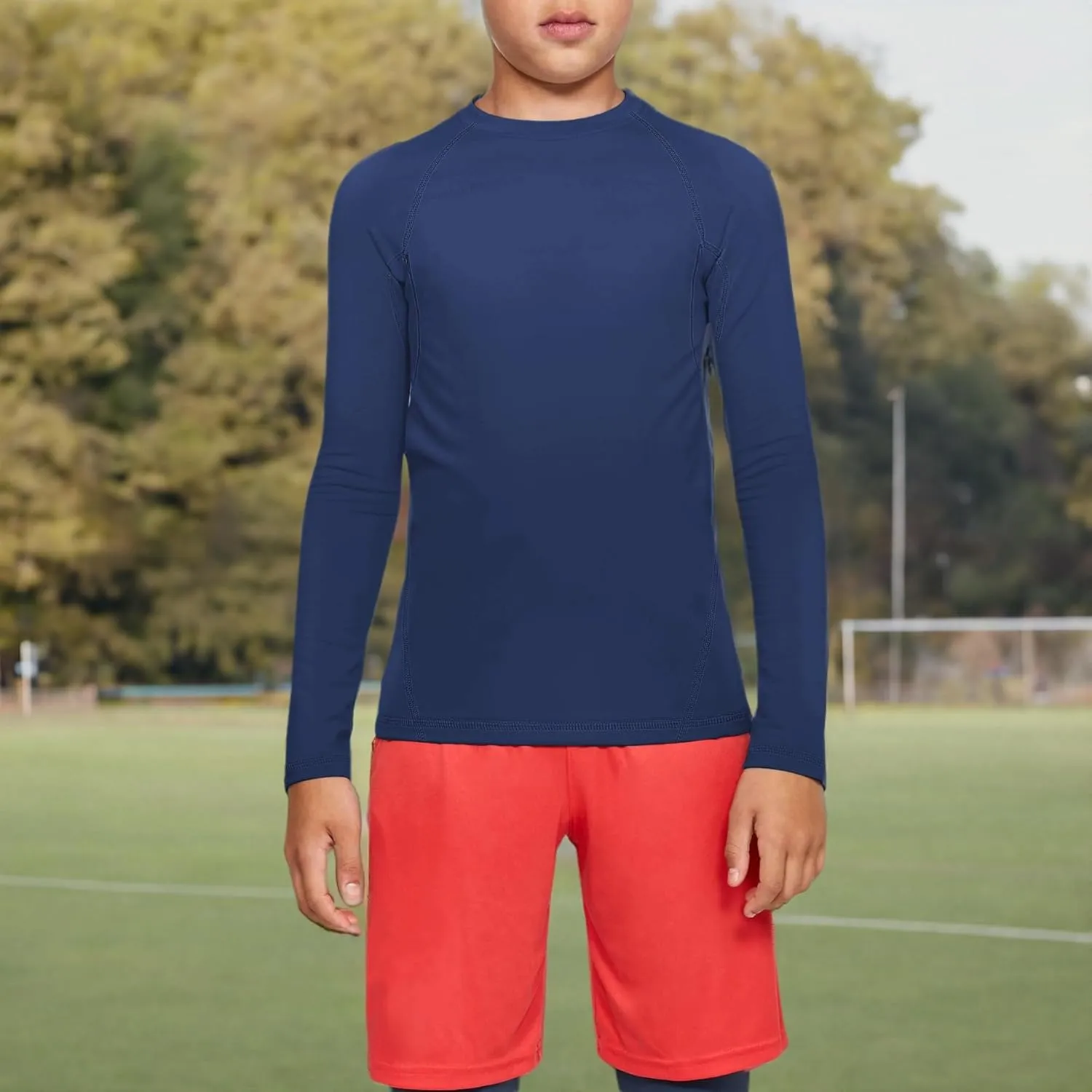 TELALEO 4, 3, 2, 5/1 Pack Boys' Girls' Compression Shirts Youth Long Sleeve Undershirt Sports Moisture Wicking Baselayer