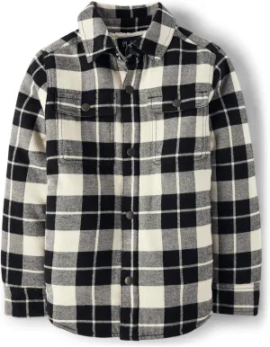 The Children's Place Boys' Sherpa Lined Everday Shacket