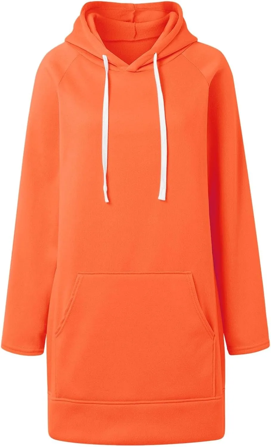 The Warmy Oversized Hoodie Dress, Warmy Hoodie, Women's Casual Pullover Split Hem Drawstring Long Sweatshirt with Pocket