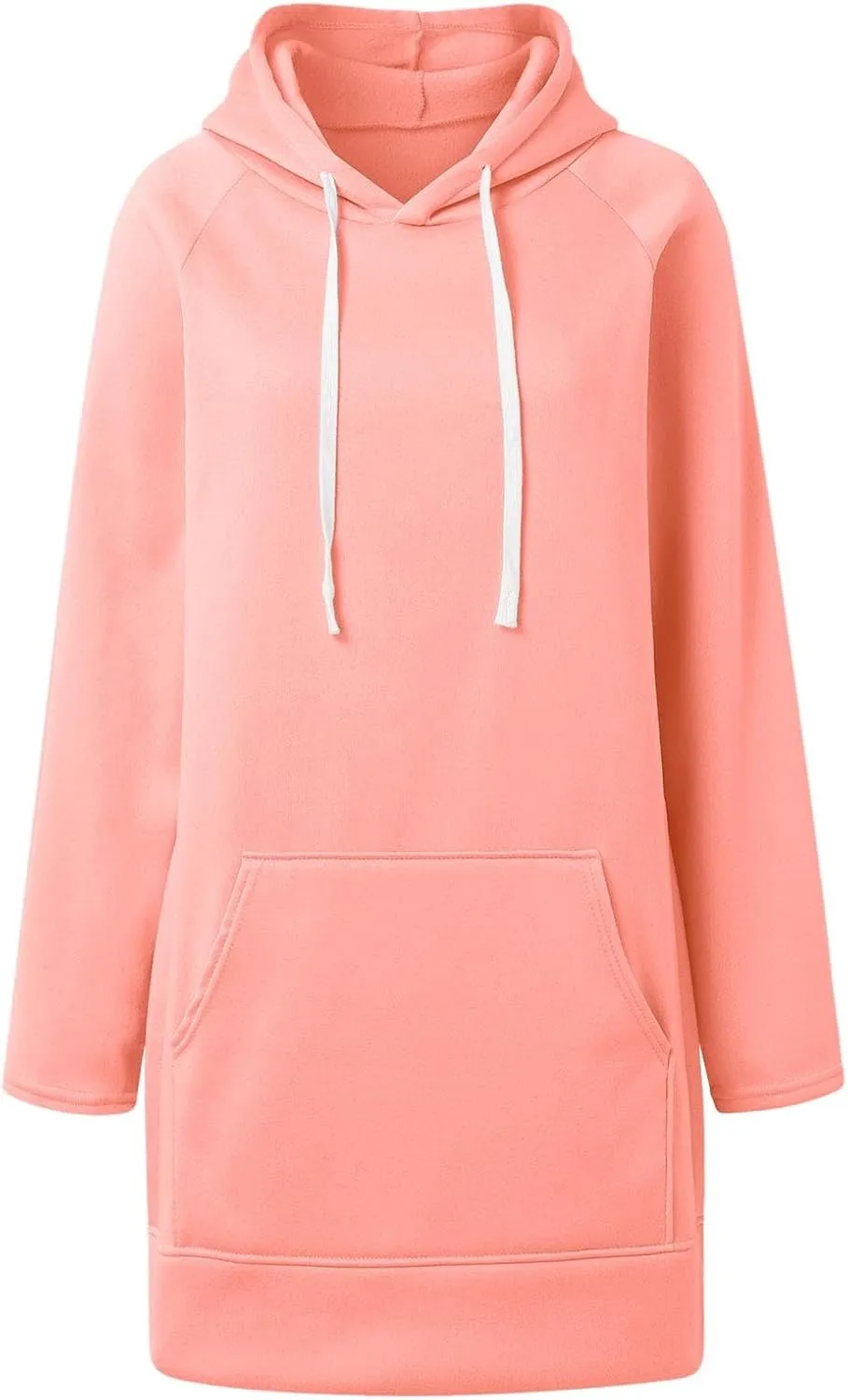 The Warmy Oversized Hoodie Dress, Warmy Hoodie, Women's Casual Pullover Split Hem Drawstring Long Sweatshirt with Pocket