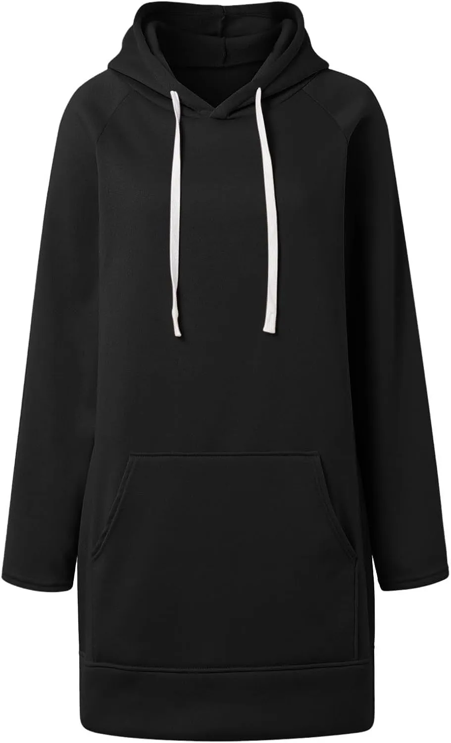 The Warmy Oversized Hoodie Dress, Warmy Hoodie, Women's Casual Pullover Split Hem Drawstring Long Sweatshirt with Pocket