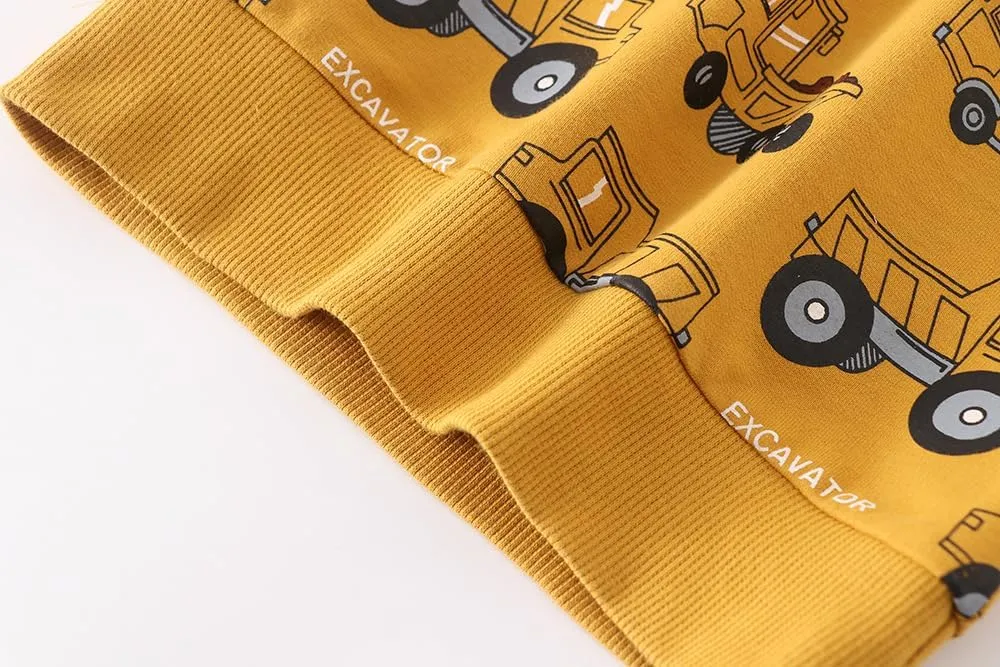 Toddler Boys Cotton Sweatshirts Casual Long Sleeve Top Shirts Kids Winter Clothes Pullover Sweater 2T-8T