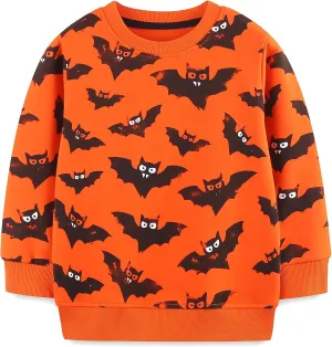 Toddler Boys Cotton Sweatshirts Casual Long Sleeve Top Shirts Kids Winter Clothes Pullover Sweater 2T-8T