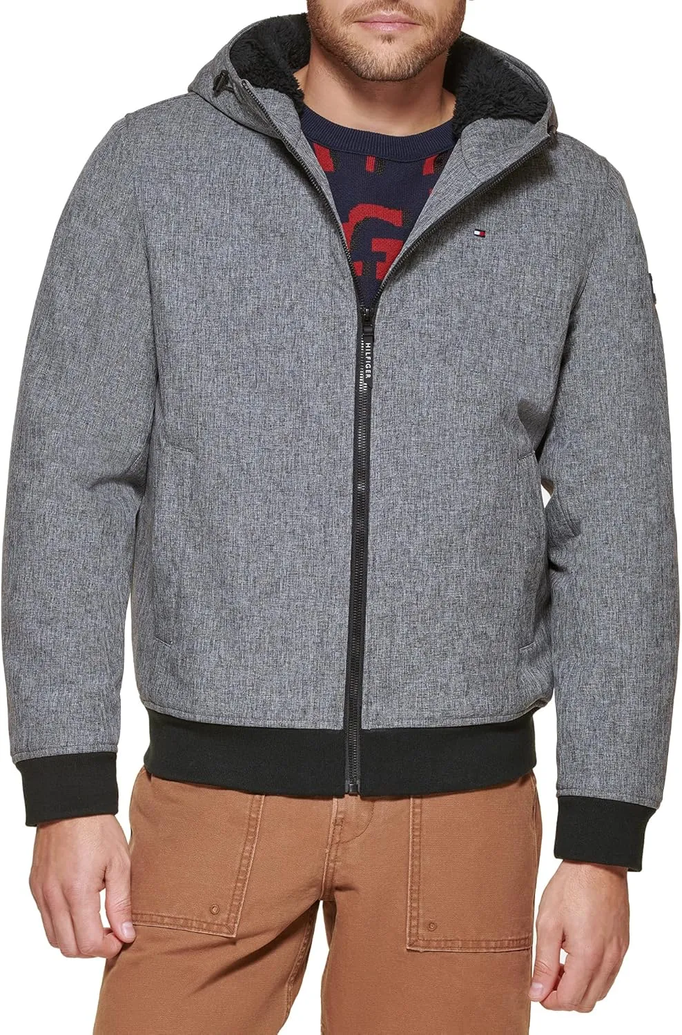 Tommy Hilfiger Men's Soft Shell Active Filled Bomber Jacket