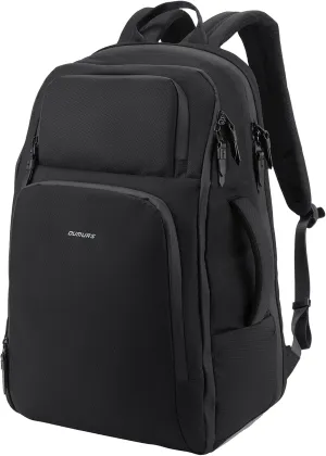 Travel Backpack for Long Travel with 30-40L Expandable Large Capacity Laptop Backpack Water-resistant Black 600D Polyester