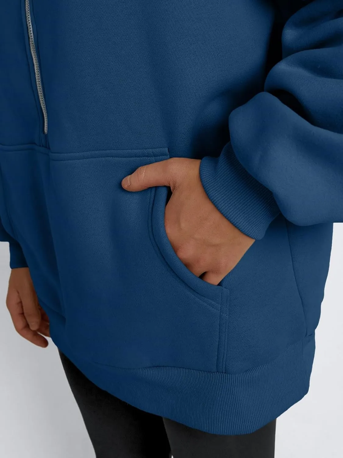 Trendy Queen Womens Half Zip Oversized Sweatshirts Casual Pullover Long Sleeve Shirts Fall Fashion 2024 Winter Clothes
