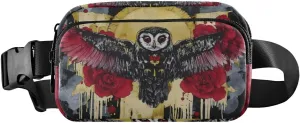 Tribal Owl Fanny Packs for Women Men, Water Resistant Waist Pack Sling Bag Purse for Travel Hiking