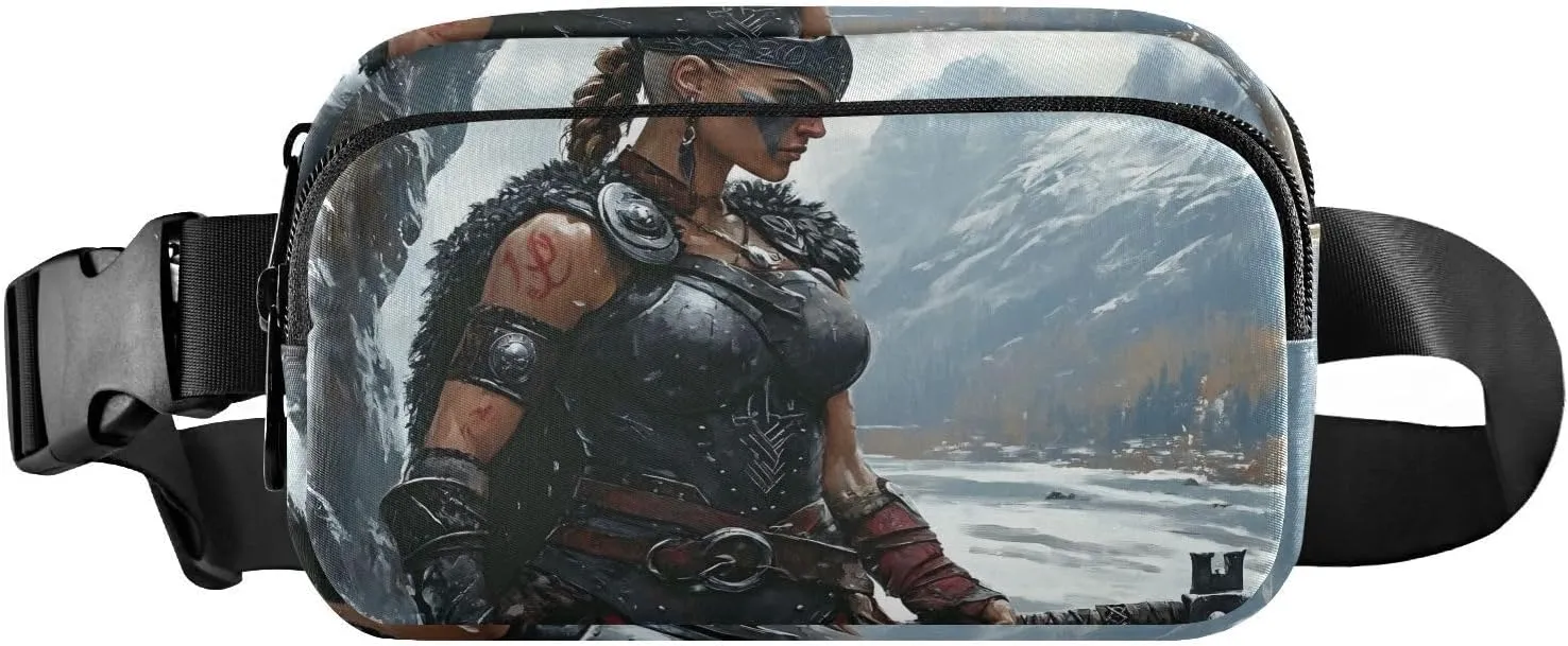 Viking Woman Fanny Pack Water Resistant Waist Pack Sling Bag Purse for Women Men Travel Hiking