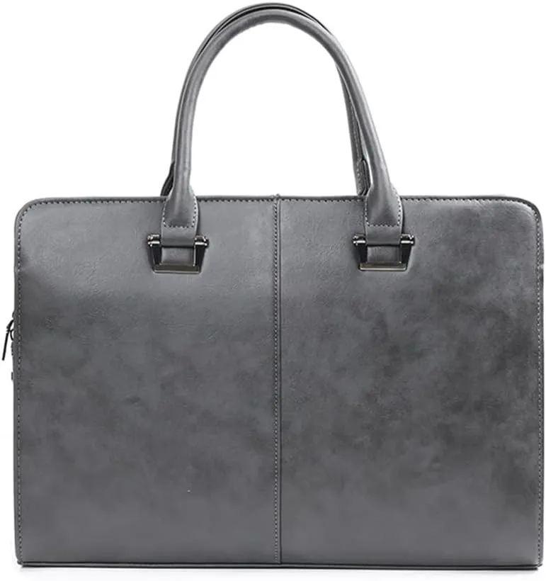 Vintage Soft Leather Briefcase Handbag Crossbody Bag Office Laptop Bag