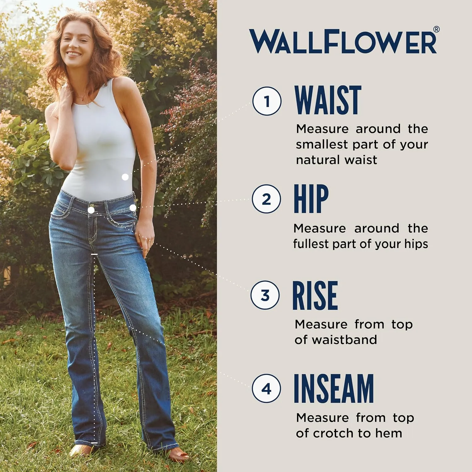 WallFlower Women's Sassy Flare High-Rise Insta Soft Juniors Jeans