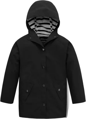 wantdo Boys & Girls Waterproof Rain Jacket Lightweight Rain Coat Hooded Windbreaker