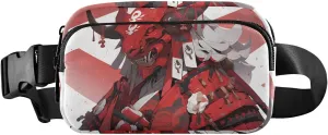 Warrior Japanese Fanny Pack for Travel Hiking Water Resistant Waist Pack Sling Bag Purse for Women Men