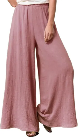 Wide Leg Pants for Women Elastic High Waist Solid Color Palazzo Pants Casual Baggy Flowy Plus Size Trousers