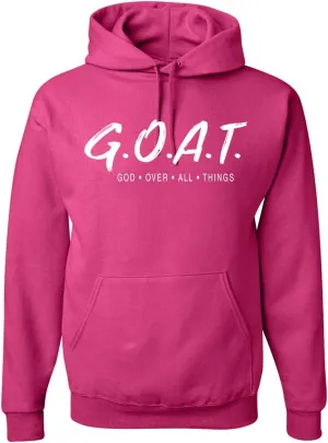 Wild Bobby GOAT God Over All Things Inspirational/Christian Unisex Graphic Hoodie Sweatshirt