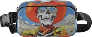 Wild Skeleton Fanny Pack Water Resistant, Women Men Waist Pack Sling Bag Purse for Travel Hiking