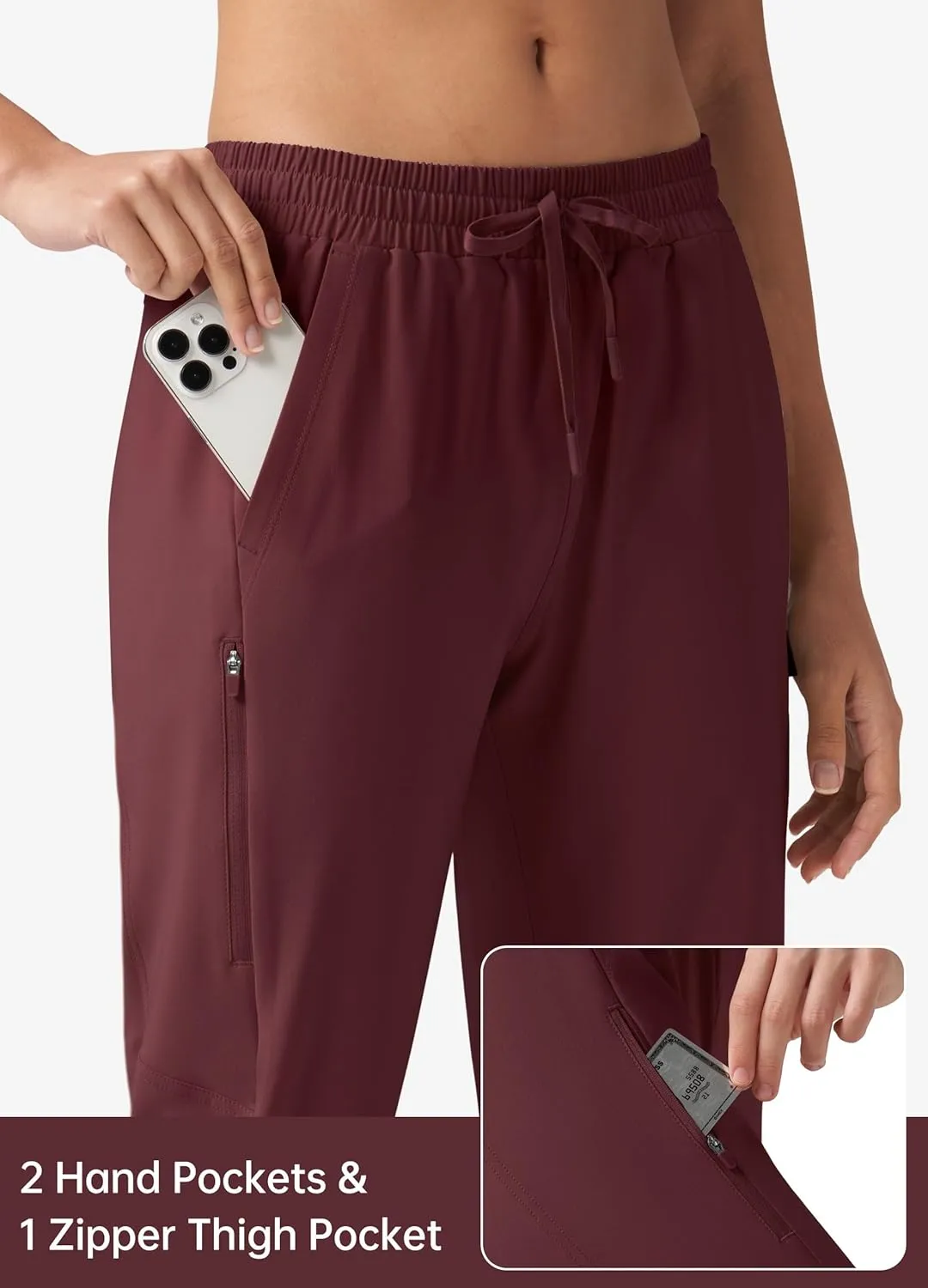 Willit Womens 15" Long Shorts Below Knee Length Capri Hiking Cargo Lightweight Quick Dry Water Resistant Zipper Pocket