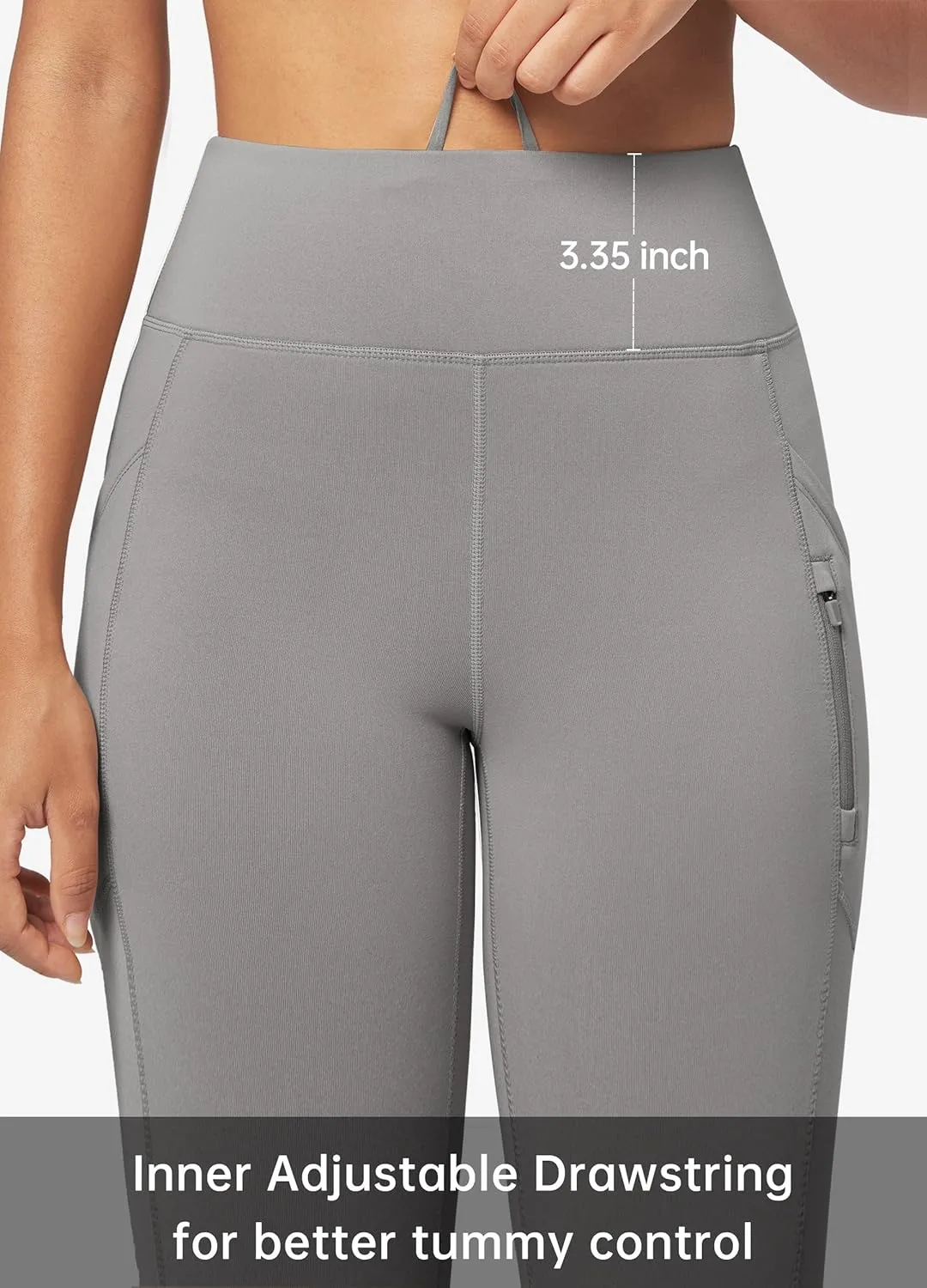 Willit Women's Fleece Lined Pants Thermal Leggings Winter Bootcut Yoga Pants Zipper Pockets Flare High Waist Water Resistant